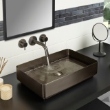 JTP Vos Brushed Black Wall Valves with Designer Knurled Handles Lifestyle